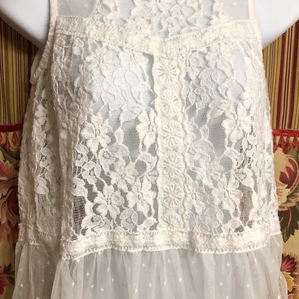 (ποΈ2 for 8.00)No yeah Girl White Lace Top - Picture 3 of 8